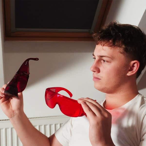 SleepKing Tmavě červené brýle proti modrému a zelenému světlu, Charles - Obrázek 3