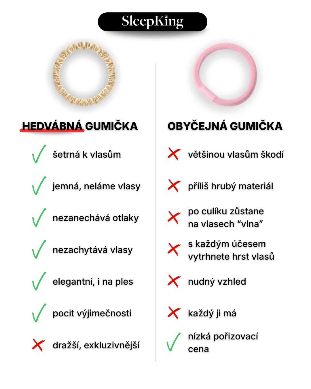 SleepKing™ Hedvábná gumička, Emily 3 SleepKing™ Hedvábná gumička, Emily - Obrázek 3