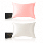 2x Sleepking™ hedvábný povlak Charlotte 50x70 cm (řůžová+bílá)