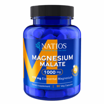 NATIOS Magnesium Malate + B6 90 kapslí