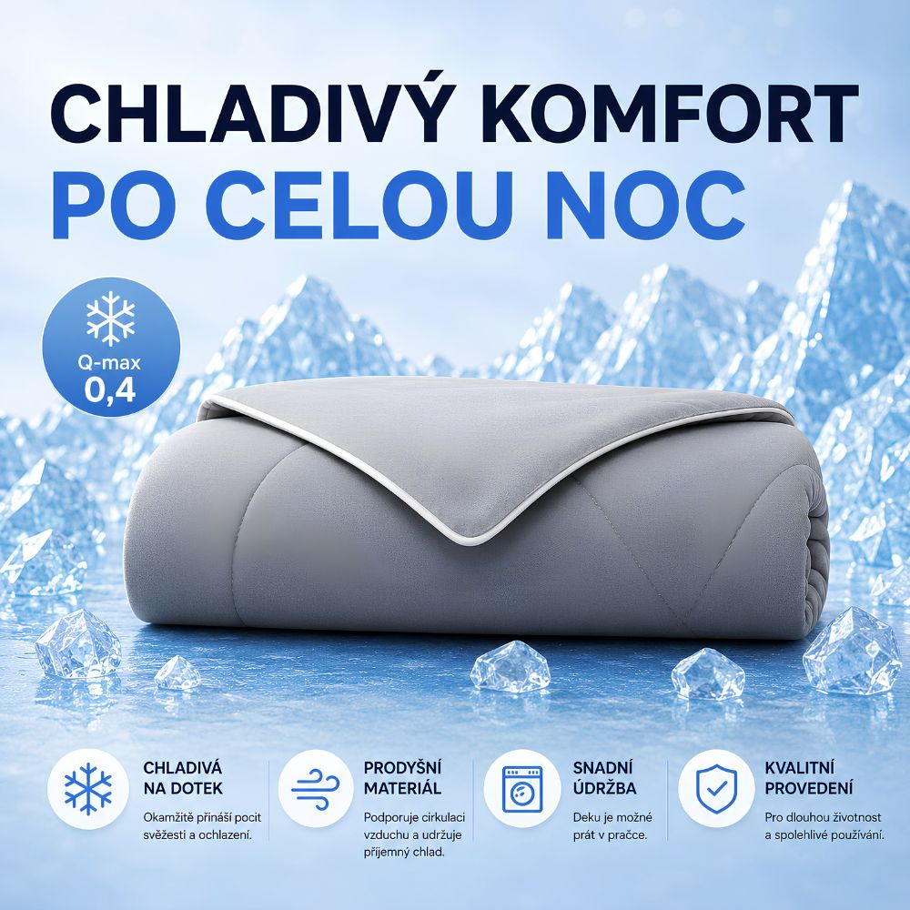 SleepKing™ Chladivá deka Elsa - 140x200 cm, Šedá 2 SleepKing™ Chladivá deka Elsa - 140x200 cm, Šedá - Obrázek 2