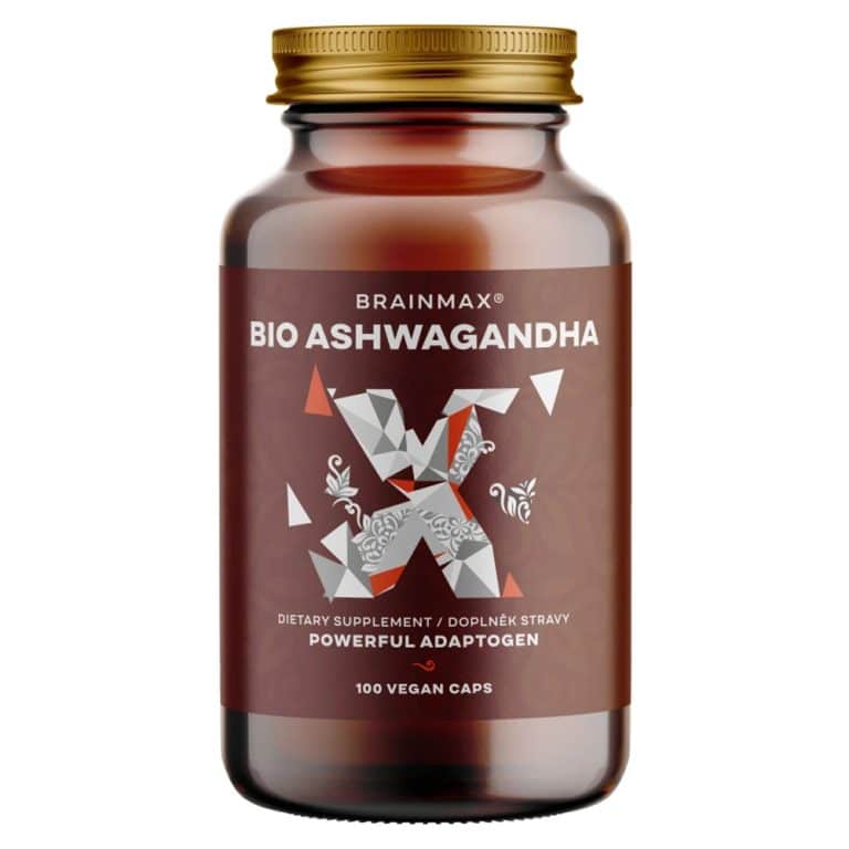 BrainMax BIO Ashwagandha (ašvaganda), 560 mg, 100 rostlinných kapslí